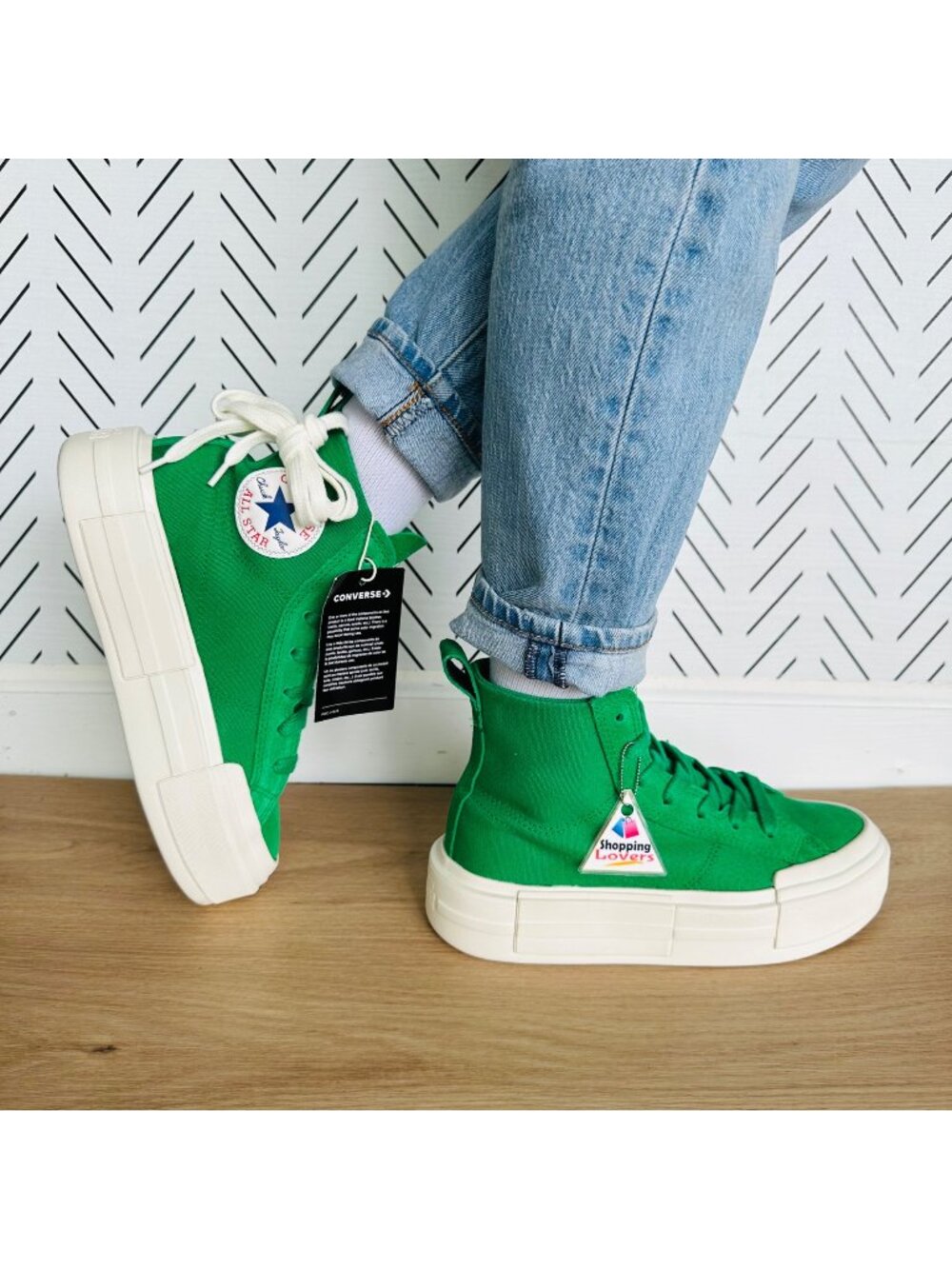 ⭐Converse Ctas Cruise Hi Platform Sz 7.5 Women Shoes Suede Green Sneaker A10239C
